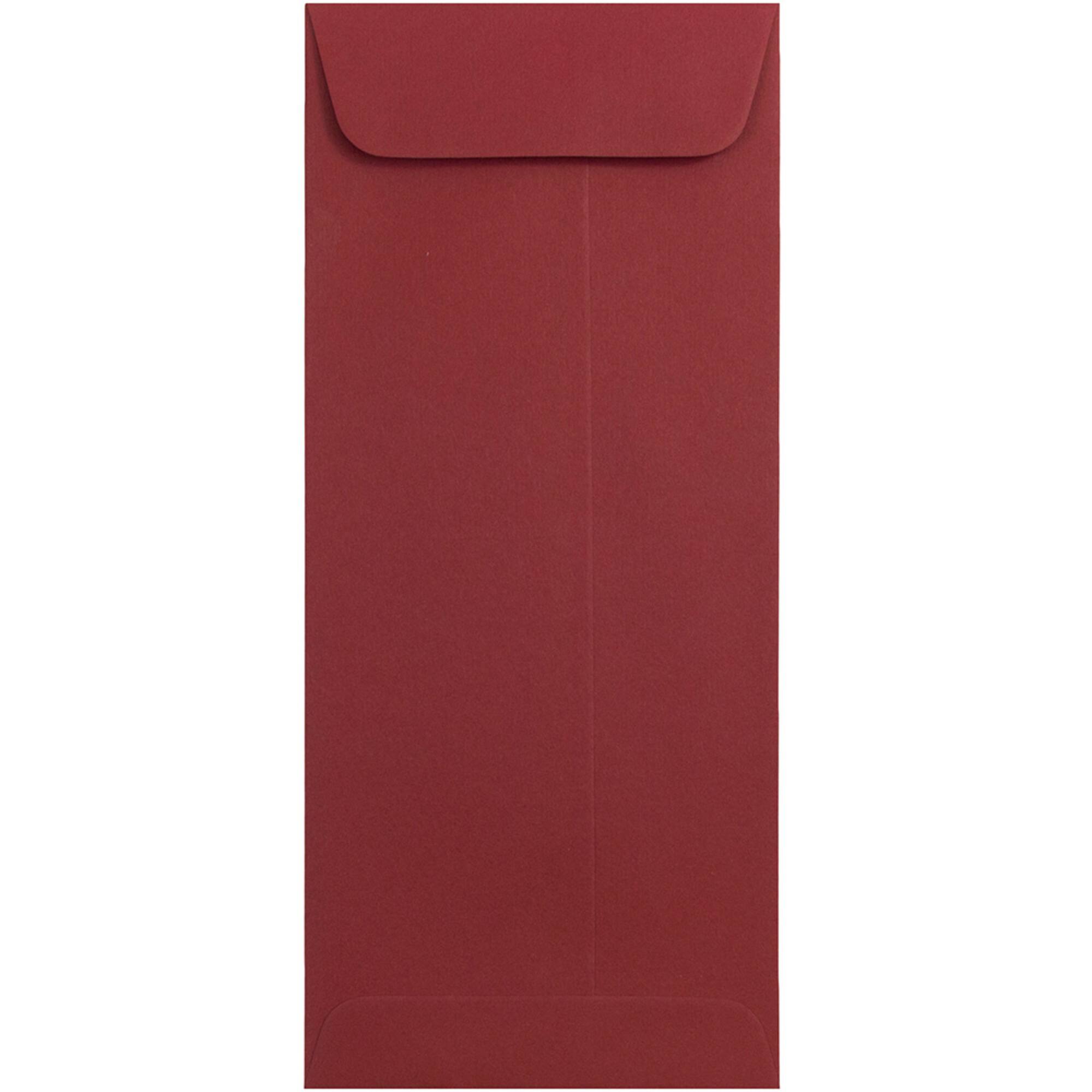 JAM Paper 4.125" x 9.5" Dark Red Policy Business Premium Envelopes